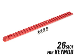 MILITARY BASE CNC Keymod フルサイドレール 26スロット [カラー・適合：BK・Keymod / DE・Keymod / RED・Keymod / SV・Keymod / BK・M-LOK / DE・M-LOK / RED・M-LOK / SV・M-LOK]