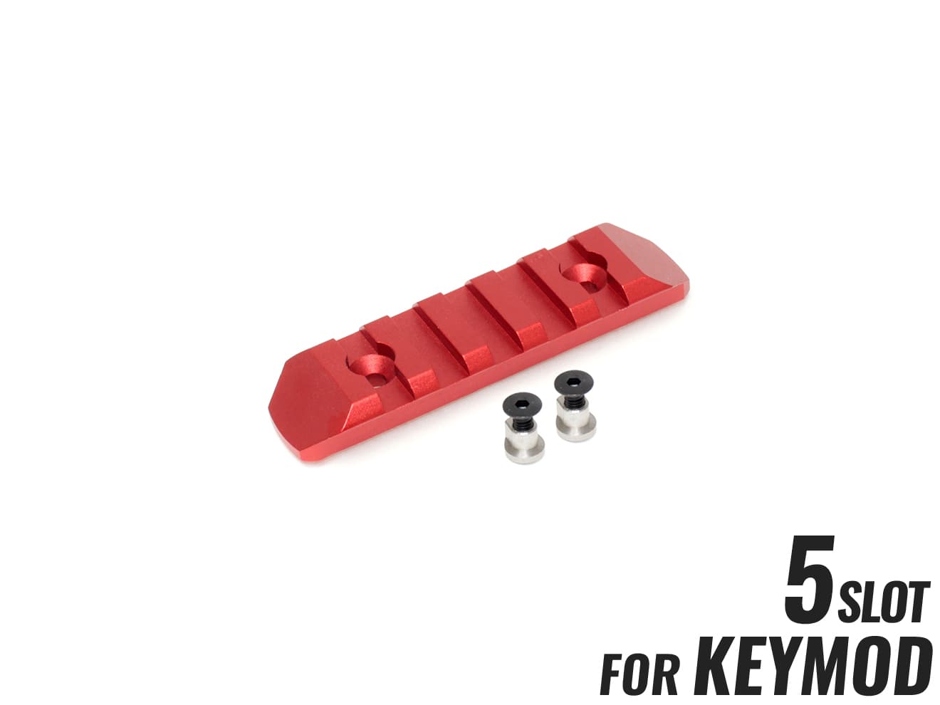 MILITARY BASE CNC 20mmレールセクション 5スロット [カラー・適合：BK・Keymod / DE・Keymod / RED・Keymod / SV・Keymod / BK・M-LOK / DE・M-LOK / RED・M-LOK / SV・M-LOK]