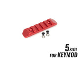 MILITARY BASE CNC 20mmレールセクション 5スロット [カラー・適合：BK・Keymod / DE・Keymod / RED・Keymod / SV・Keymod / BK・M-LOK / DE・M-LOK / RED・M-LOK / SV・M-LOK]