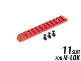 MILITARY BASE CNC 20mmレールセクション 11スロット [カラー・適合：BK・Keymod / DE・Keymod / RED・Keymod / SV・Keymod / BK・M-LOK / DE・M-LOK / RED・M-LOK / SV・M-LOK]