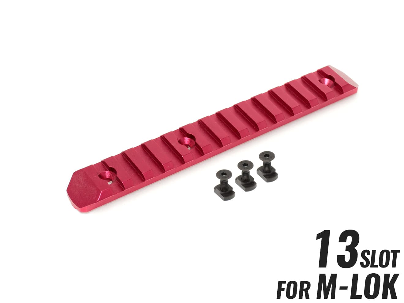 MILITARY BASE CNC 20mmレールセクション 13スロット [カラー・適合：BK・Keymod / DE・Keymod / RED・Keymod / SV・Keymod / BK・M-LOK / DE・M-LOK / RED・M-LOK / SV・M-LOK]