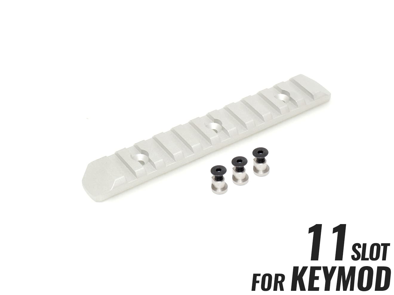 MILITARY BASE CNC 20mmレールセクション 11スロット [カラー・適合：BK・Keymod / DE・Keymod / RED・Keymod / SV・Keymod / BK・M-LOK / DE・M-LOK / RED・M-LOK / SV・M-LOK]