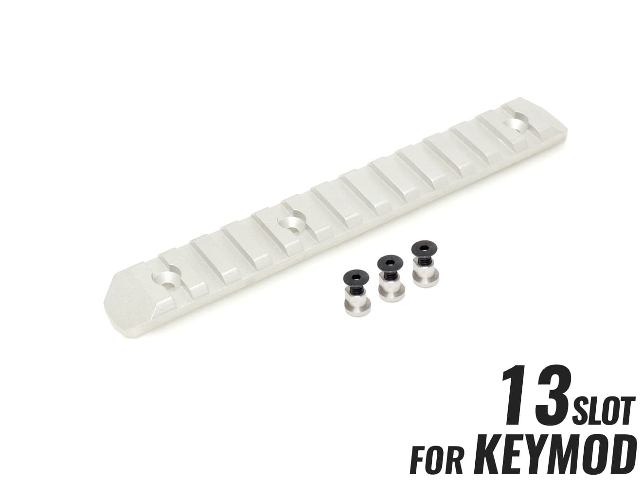 MILITARY BASE CNC 20mmレールセクション 13スロット [カラー・適合：BK・Keymod / DE・Keymod / RED・Keymod / SV・Keymod / BK・M-LOK / DE・M-LOK / RED・M-LOK / SV・M-LOK]