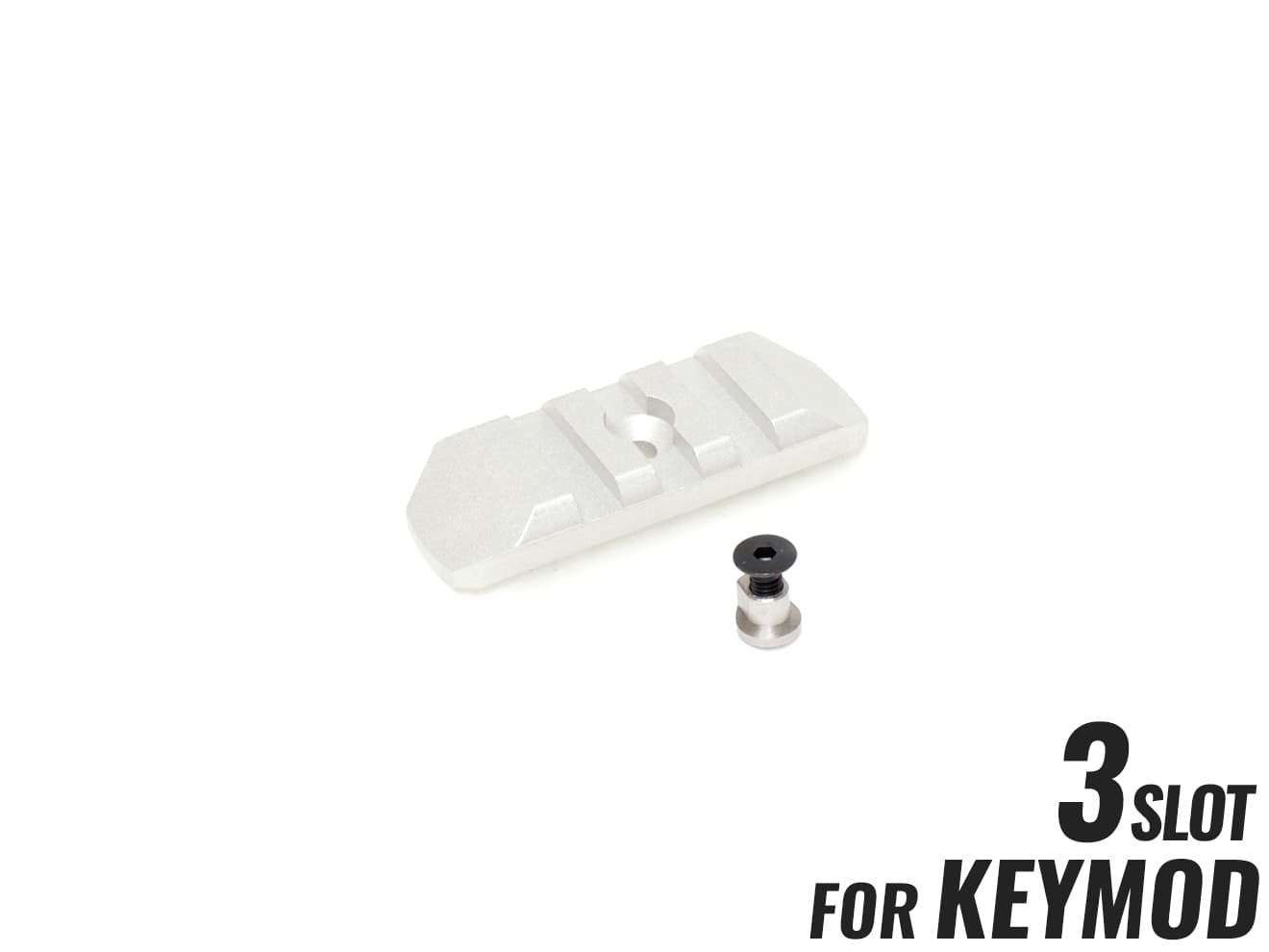 MILITARY BASE CNC 20mmレールセクション 3スロット [カラー・適合：BK・Keymod / DE・Keymod / RED・Keymod / SV・Keymod / BK・M-LOK / DE・M-LOK / RED・M-LOK / SV・M-LOK]