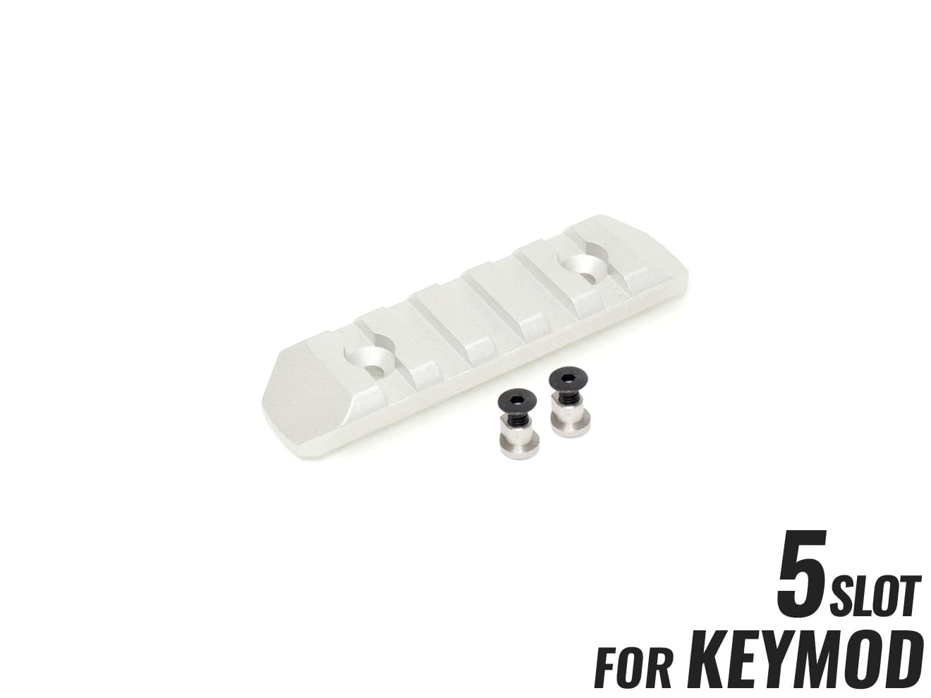 MILITARY BASE CNC 20mmレールセクション 5スロット [カラー・適合：BK・Keymod / DE・Keymod / RED・Keymod / SV・Keymod / BK・M-LOK / DE・M-LOK / RED・M-LOK / SV・M-LOK]