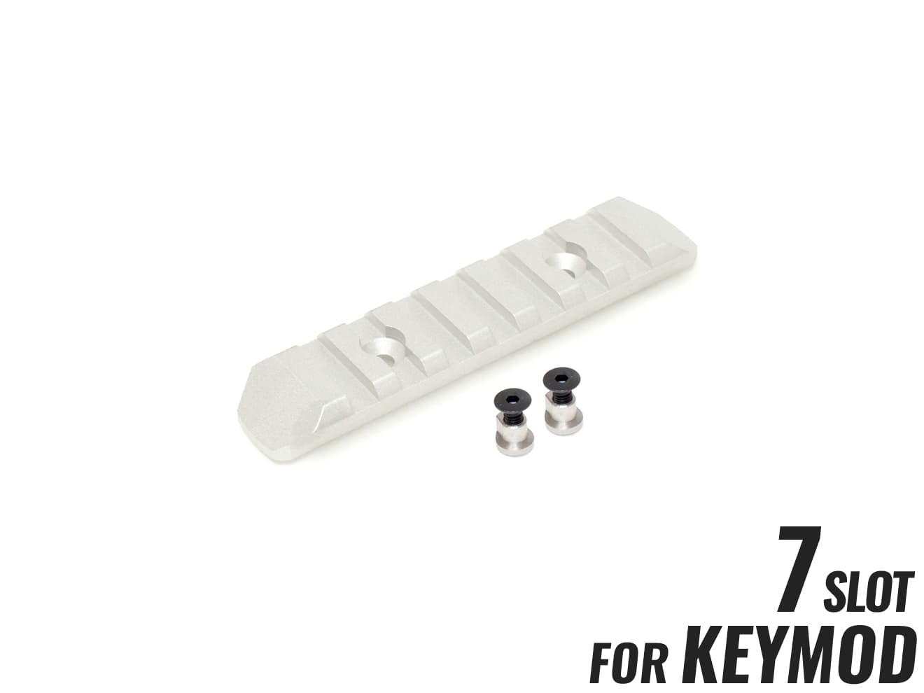 MILITARY BASE CNC 20mmレールセクション 7スロット [カラー・適合：BK・Keymod / DE・Keymod / RED・Keymod / SV・Keymod / BK・M-LOK / DE・M-LOK / RED・M-LOK / SV・M-LOK]