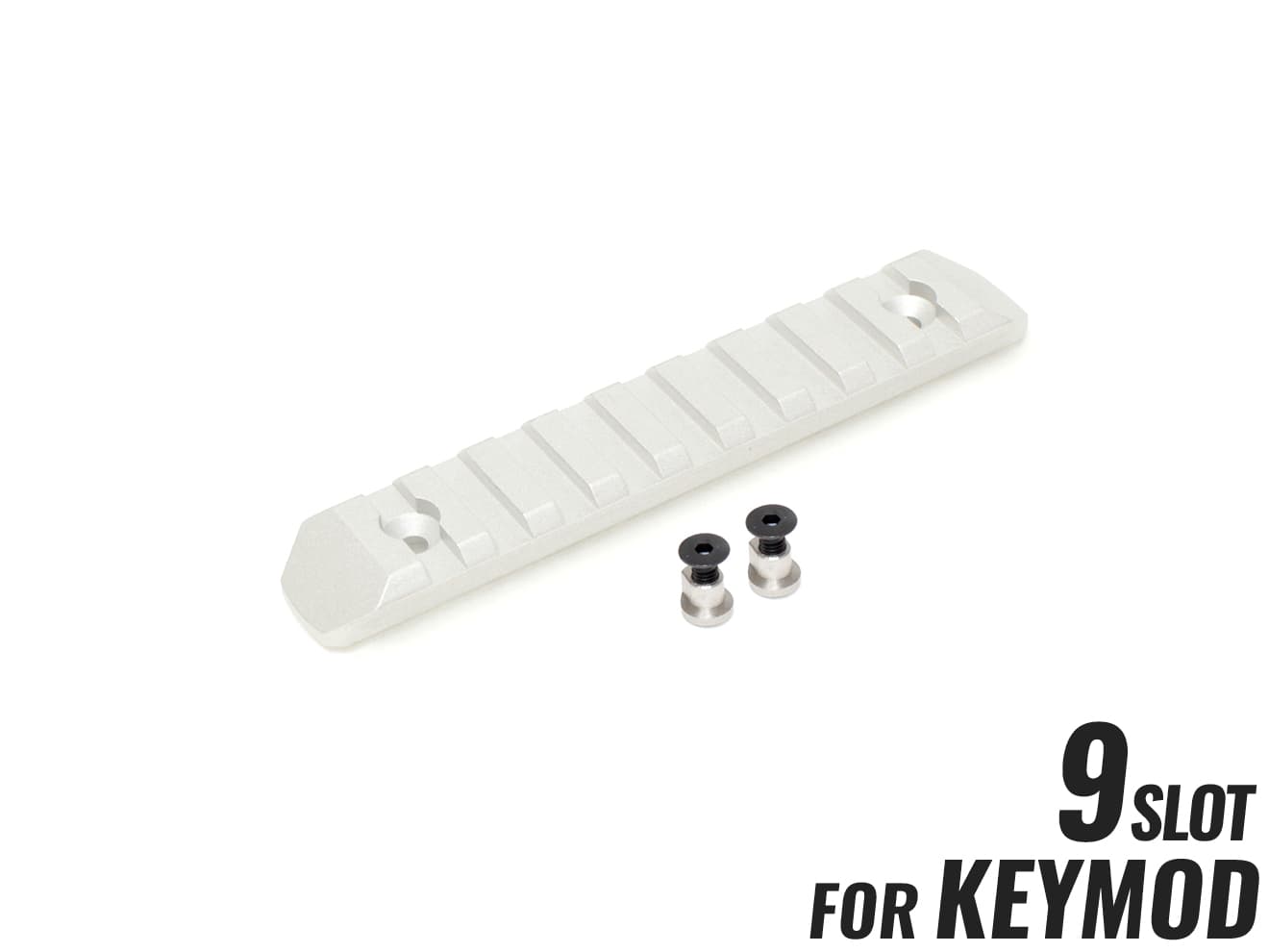 MILITARY BASE CNC 20mmレールセクション 9スロット [カラー・適合：BK・Keymod / DE・Keymod / RED・Keymod / SV・Keymod / BK・M-LOK / DE・M-LOK / RED・M-LOK / SV・M-LOK]