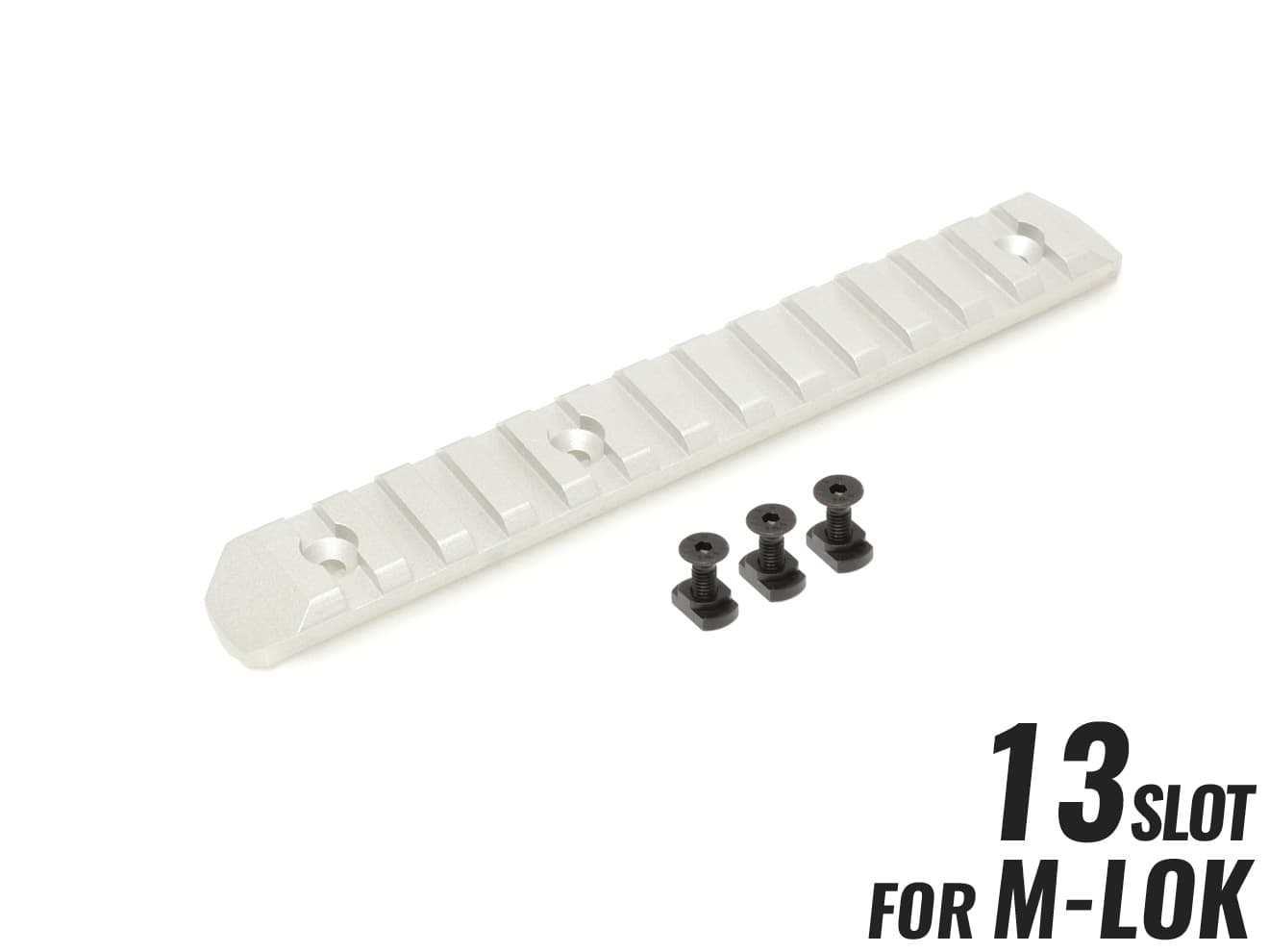 MILITARY BASE CNC 20mmレールセクション 13スロット [カラー・適合：BK・Keymod / DE・Keymod / RED・Keymod / SV・Keymod / BK・M-LOK / DE・M-LOK / RED・M-LOK / SV・M-LOK]