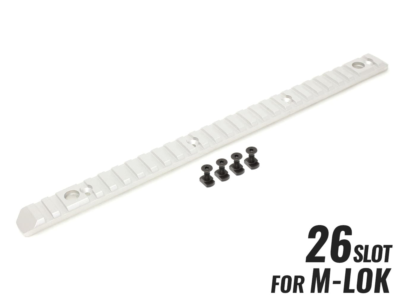 MILITARY BASE CNC Keymod フルサイドレール 26スロット [カラー・適合：BK・Keymod / DE・Keymod / RED・Keymod / SV・Keymod / BK・M-LOK / DE・M-LOK / RED・M-LOK / SV・M-LOK]