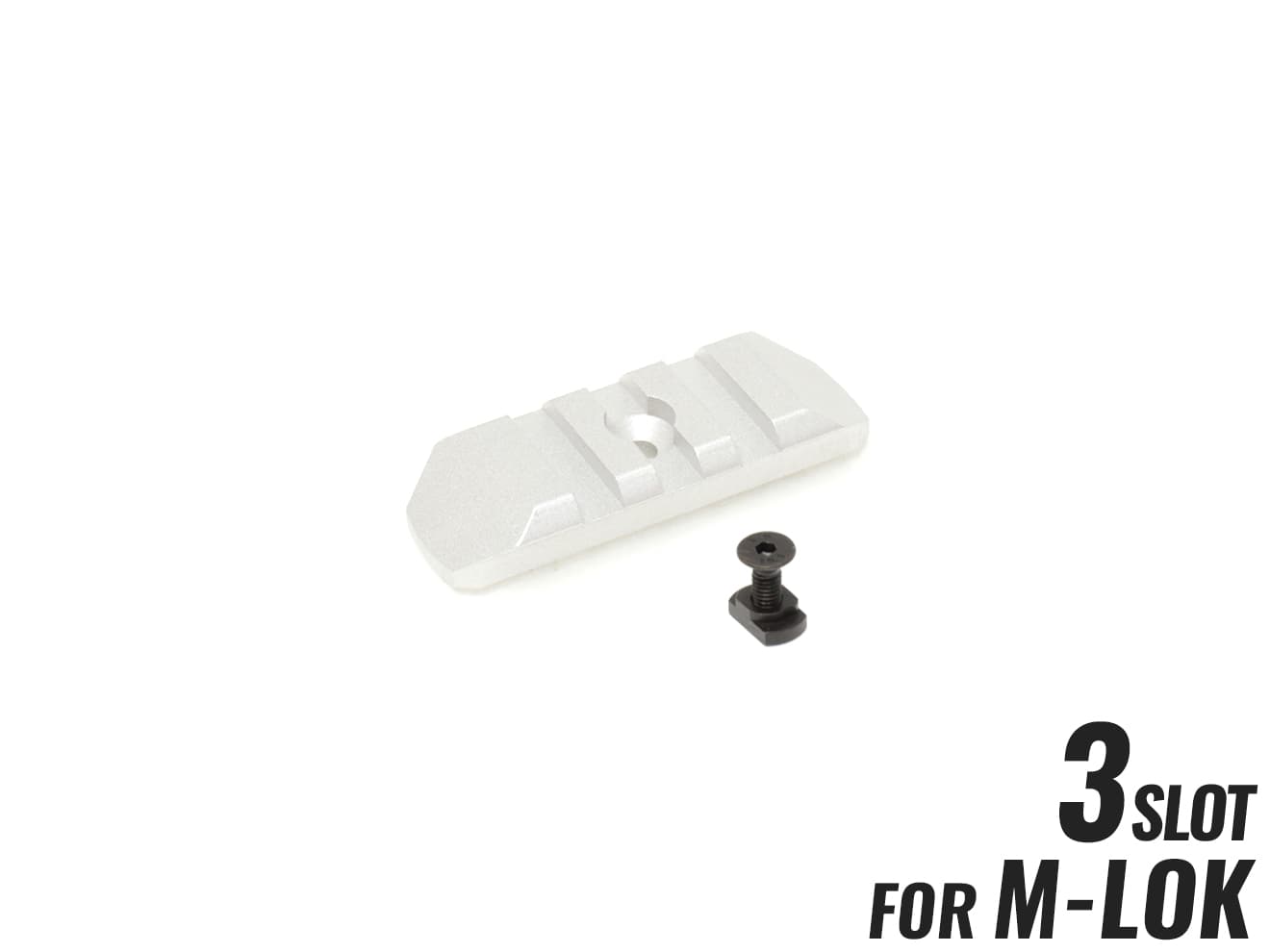 MILITARY BASE CNC 20mmレールセクション 3スロット [カラー・適合：BK・Keymod / DE・Keymod / RED・Keymod / SV・Keymod / BK・M-LOK / DE・M-LOK / RED・M-LOK / SV・M-LOK]