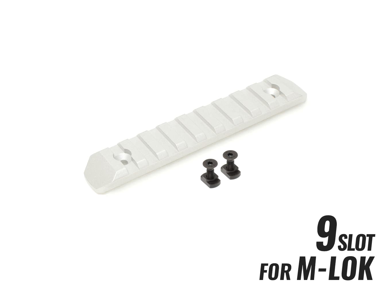 MILITARY BASE CNC 20mmレールセクション 9スロット [カラー・適合：BK・Keymod / DE・Keymod / RED・Keymod / SV・Keymod / BK・M-LOK / DE・M-LOK / RED・M-LOK / SV・M-LOK]