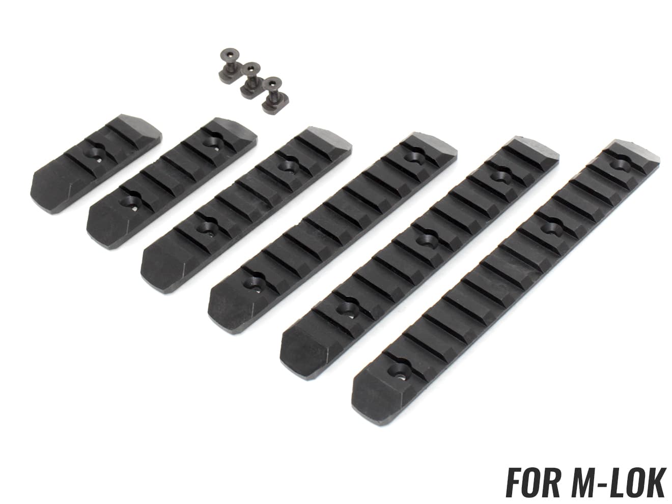 MILITARY BASE ポリマー 20mmレールセクションセット 6Pcs [適合：KeyMod / M-LOK]