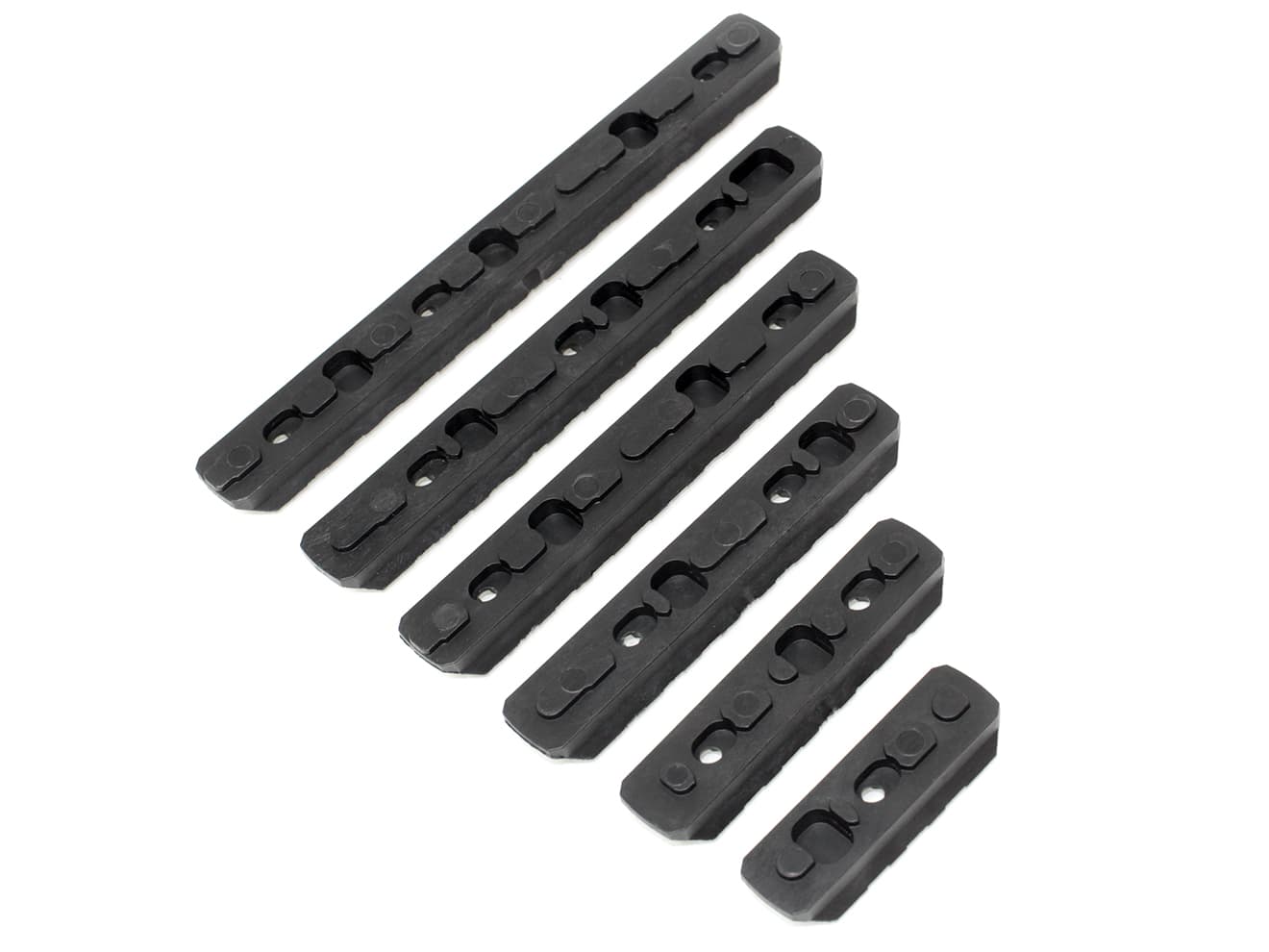 MILITARY BASE ポリマー 20mmレールセクションセット 6Pcs [適合：KeyMod / M-LOK]