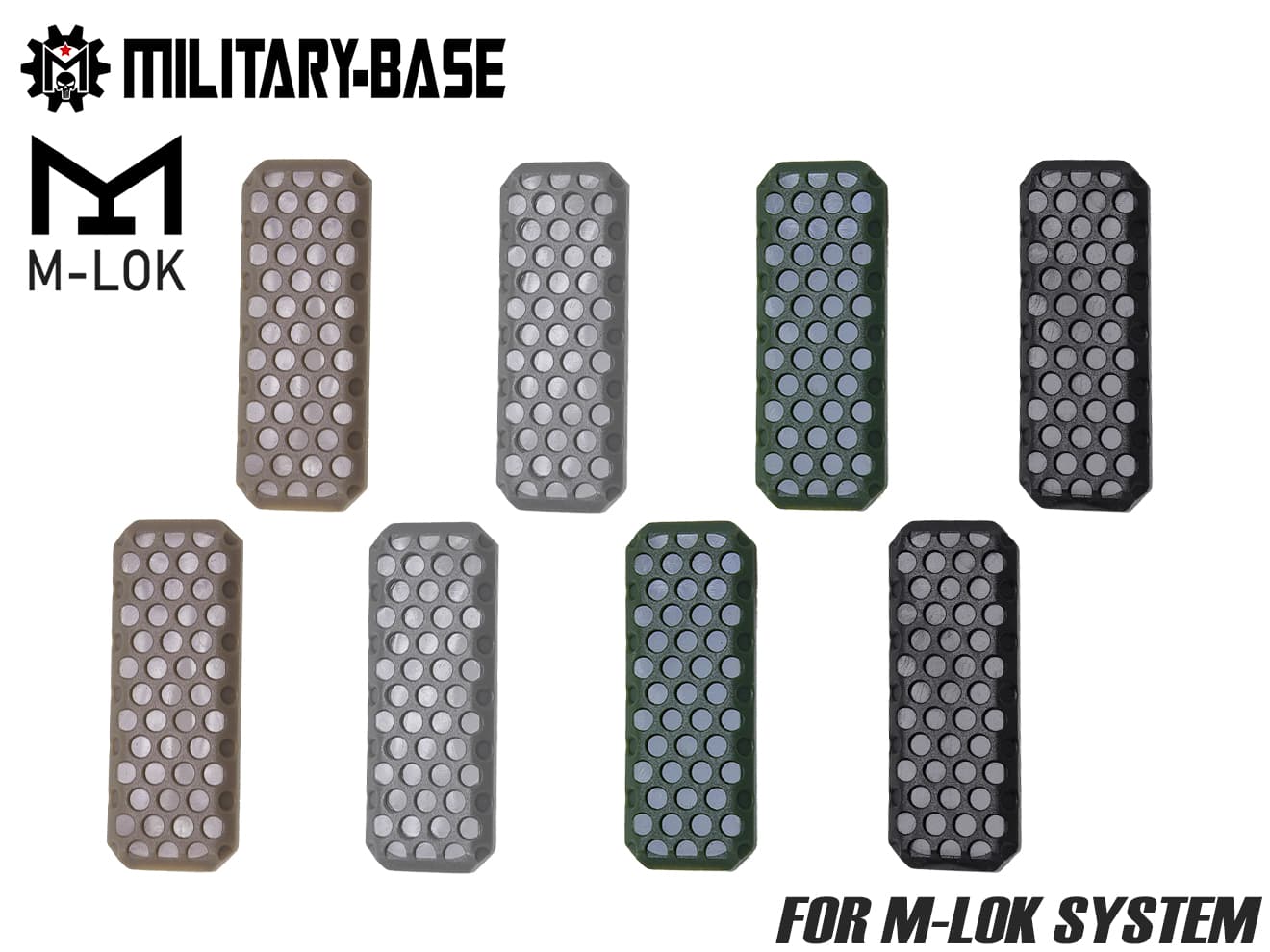 MILITARY BASE M-LOK スリムカバーKIT type2 [カラー：BK / DE / MIX]