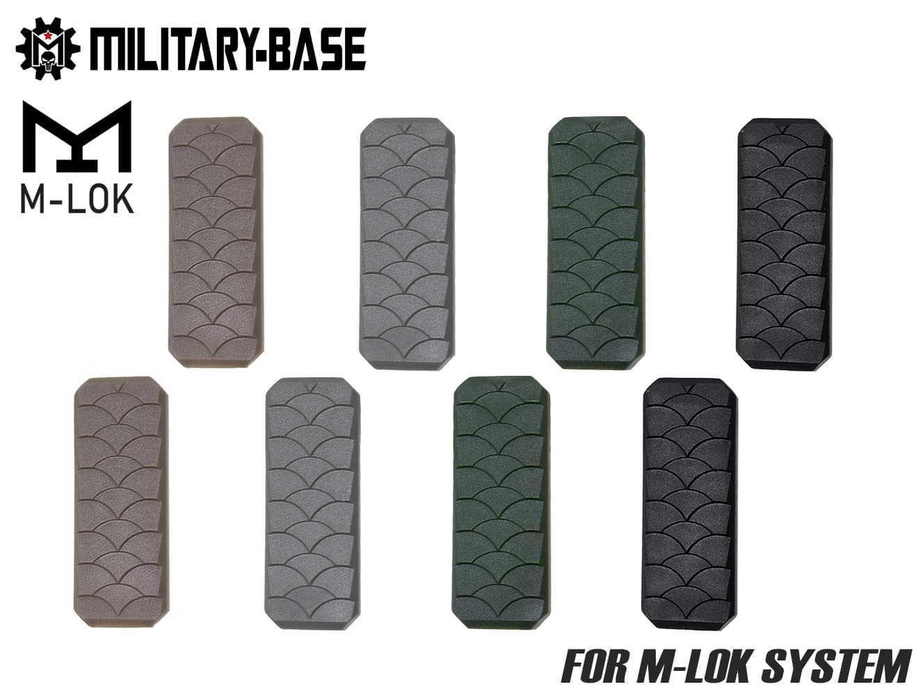 MILITARY BASE M-LOK スリムカバーKIT type3 [カラー：BK / DE / MIX]