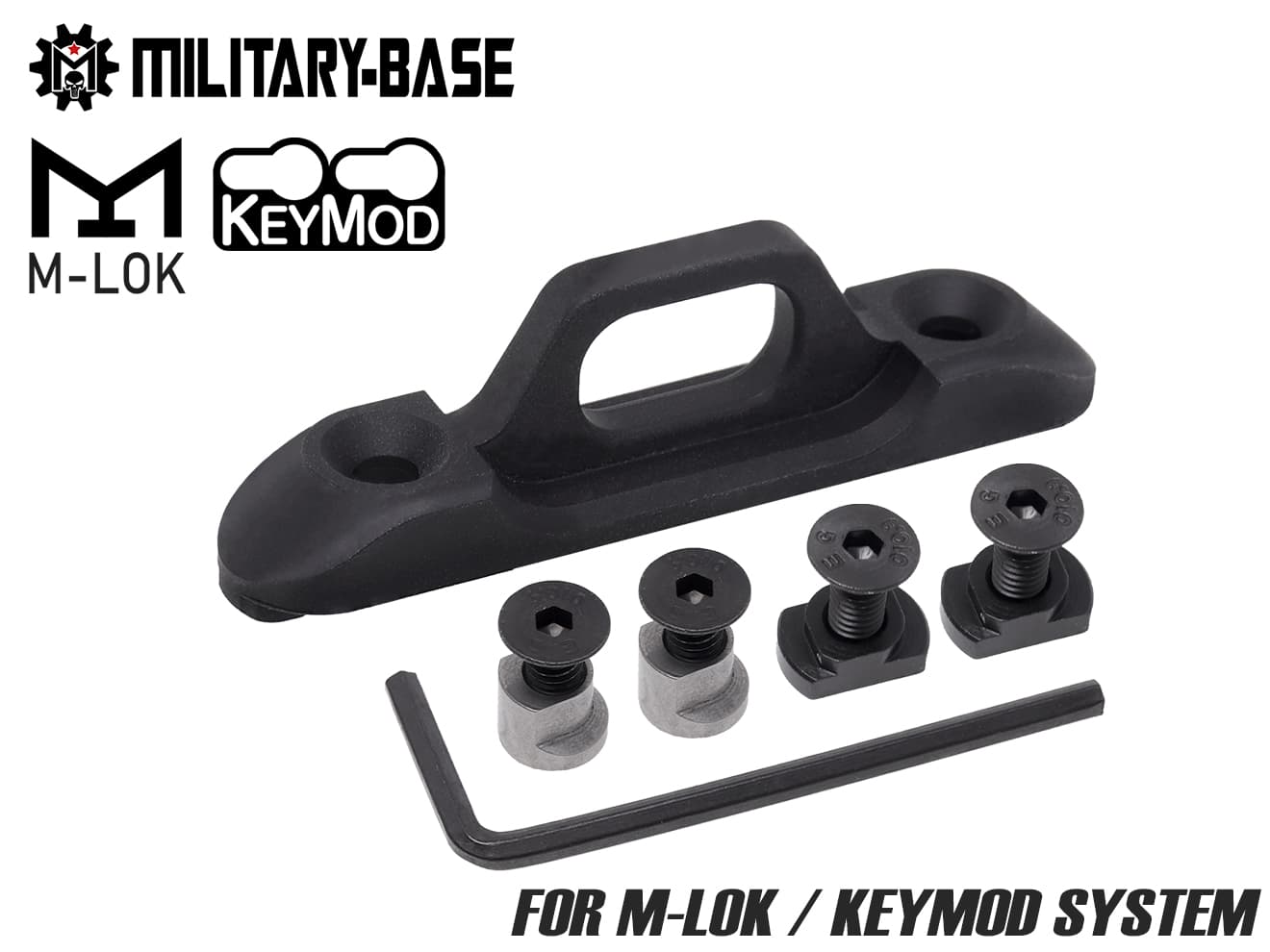 MILITARY BASE HK スリングマウント for KEYMOD/M-LOK BK