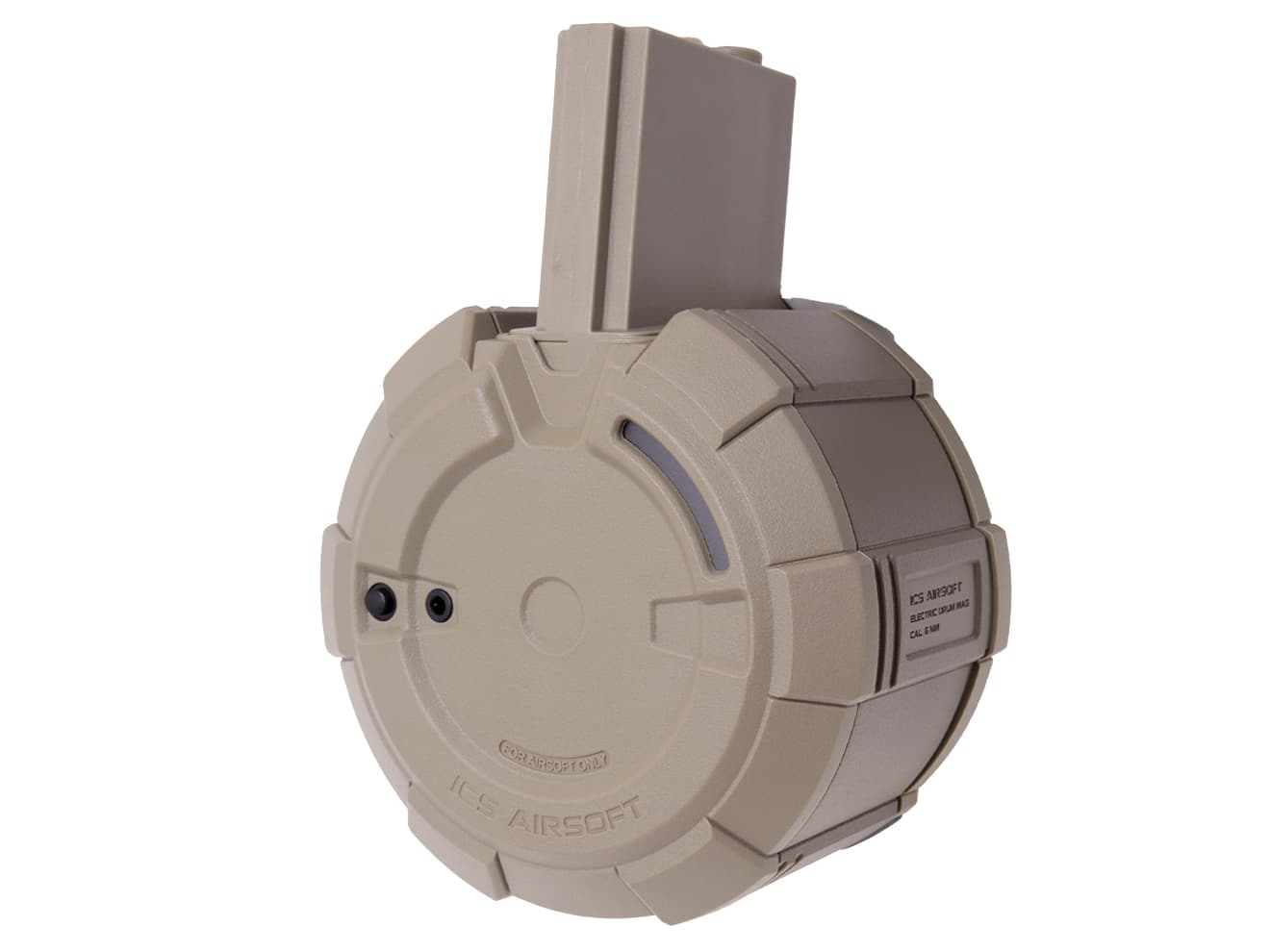 ICS 電動ドラムマガジン 2000発 スタンダード AEG M4用 [カラー：BK / TAN]