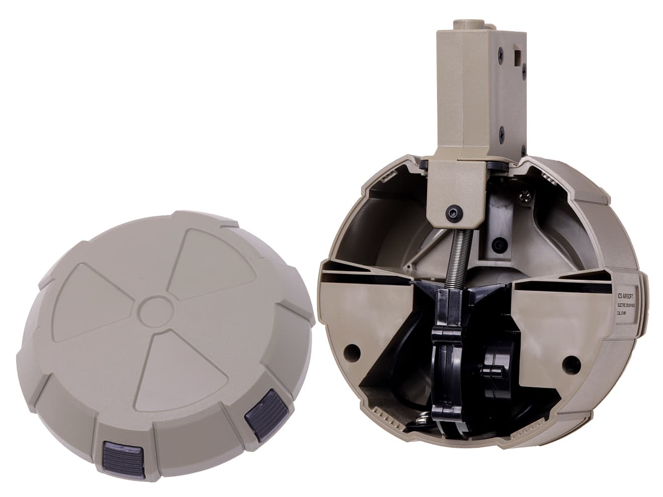 ICS 電動ドラムマガジン 2000発 スタンダード AEG M4用 [カラー：BK / TAN]