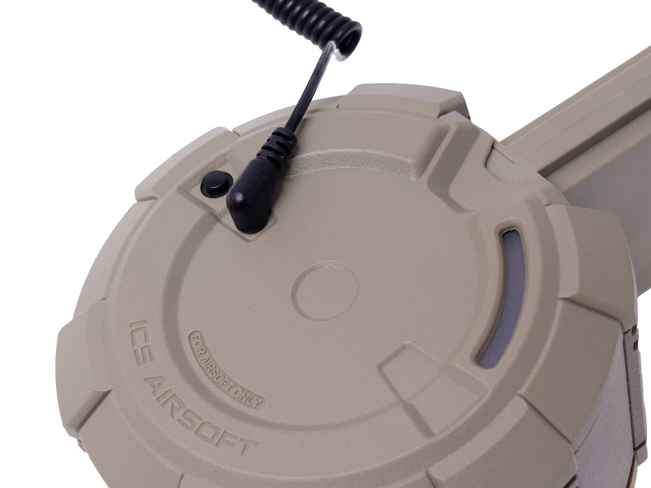 ICS 電動ドラムマガジン 2000発 スタンダード AEG M4用 [カラー：BK / TAN]