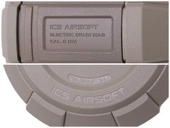 ICS 電動ドラムマガジン 2000発 スタンダード AEG M4用 [カラー：BK / TAN]