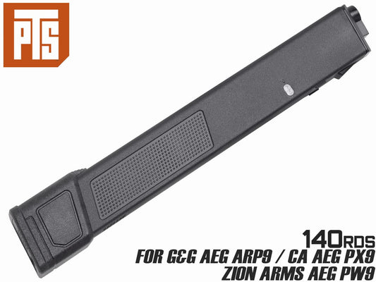 PTS EPM-AR9 Enhanced ポリマーマガジン 140Rds for G&G ARP9/CA PX9/ZION ARMS PW9【レターパック可】