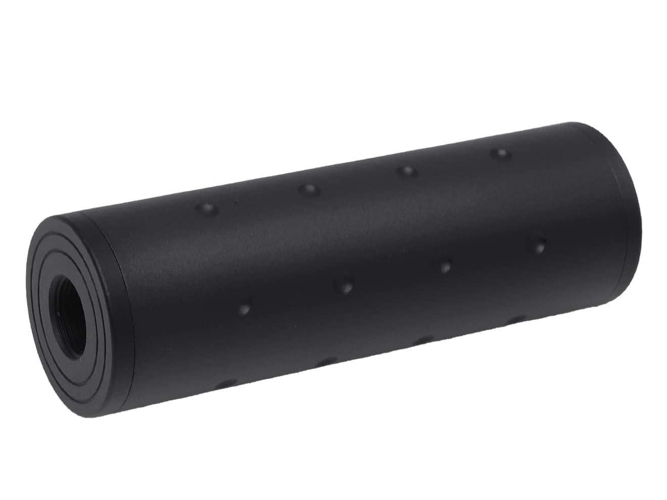 MILITARY-BASE 108mm ショートサイレンサー 14mm正 / 逆ネジ対応 [マーキング：NOVESKE / VLTOR / USAF / SF]