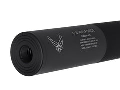 MILITARY-BASE 198mm サイレンサー 14mm正 / 逆ネジ対応 [マーキング：NOVESKE / VLTOR / USAF / SF / TROY / KAC]