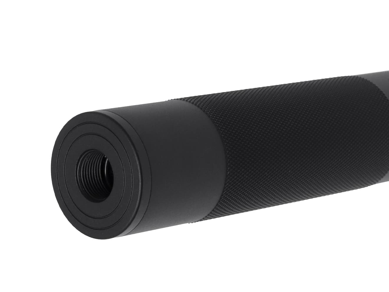 MILITARY-BASE 198mm サイレンサー 14mm正 / 逆ネジ対応 [マーキング：NOVESKE / VLTOR / USAF / SF / TROY / KAC]