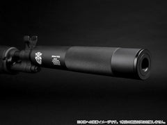 MILITARY-BASE 198mm サイレンサー 14mm正 / 逆ネジ対応 [マーキング：NOVESKE / VLTOR / USAF / SF / TROY / KAC]