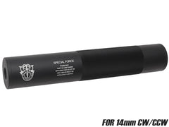 MILITARY-BASE 198mm サイレンサー 14mm正 / 逆ネジ対応 [マーキング：NOVESKE / VLTOR / USAF / SF / TROY / KAC]