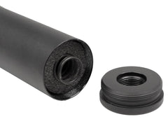 MILITARY-BASE 198mm サイレンサー 14mm正 / 逆ネジ対応 [マーキング：NOVESKE / VLTOR / USAF / SF / TROY / KAC]