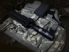 MILITARY-BASE 108mm ショートサイレンサー 14mm正 / 逆ネジ対応 [マーキング：NOVESKE / VLTOR / USAF / SF]