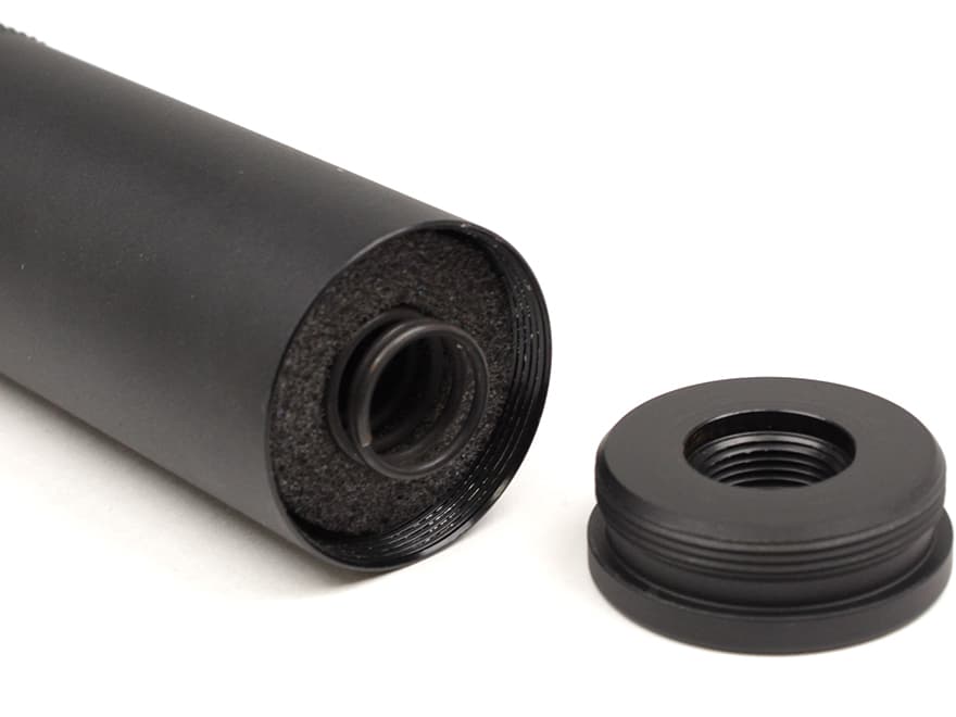 MILITARY-BASE 198mm サイレンサー 14mm正 / 逆ネジ対応 [マーキング：NOVESKE / VLTOR / USAF / SF / TROY / KAC]