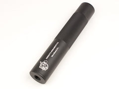 MILITARY-BASE 198mm サイレンサー 14mm正 / 逆ネジ対応 [マーキング：NOVESKE / VLTOR / USAF / SF / TROY / KAC]