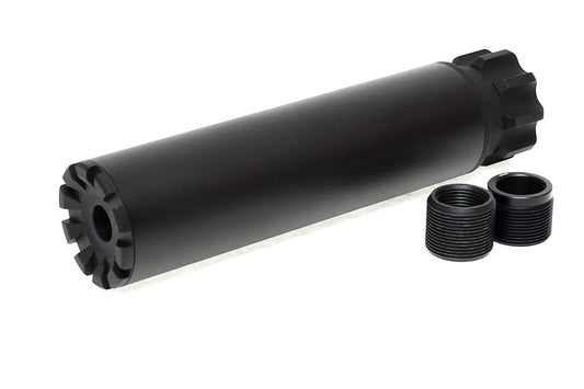 MILITARY-BASE SLCスタイル SPECTRE 22 サイレンサー 35x150 14mm正 / 逆ネジ対応 [カラー：ブラック / TAN]