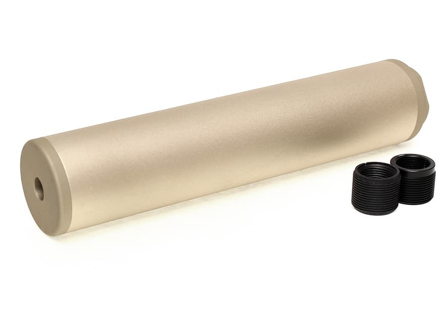 MILITARY-BASE SLCスタイル OCTANE-1 9mm サイレンサー 38x180 14mm正 / 逆ネジ対応 [カラー：ブラック / TAN]