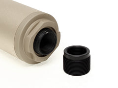 MILITARY-BASE SLCスタイル OCTANE-1 9mm サイレンサー 38x180 14mm正 / 逆ネジ対応 [カラー：ブラック / TAN]