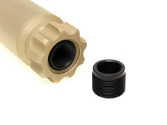MILITARY-BASE SLCスタイル SPECTRE 22 サイレンサー 35x150 14mm正 / 逆ネジ対応 [カラー：ブラック / TAN]