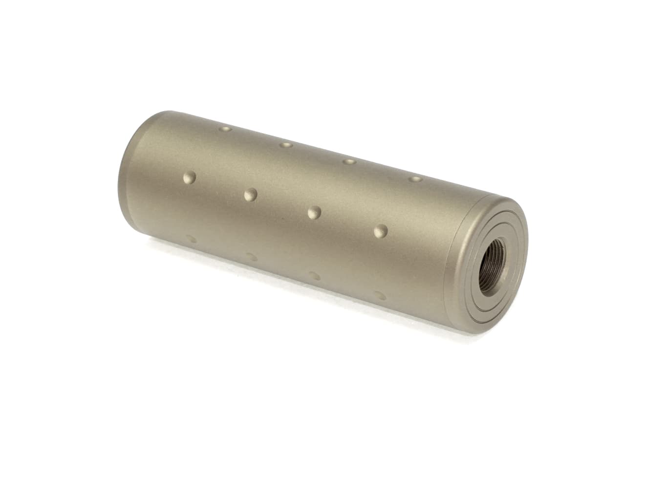 MILITARY-BASE 108mm ショートサイレンサー 14mm正 / 逆ネジ対応 [カラー：ブラック / TAN]