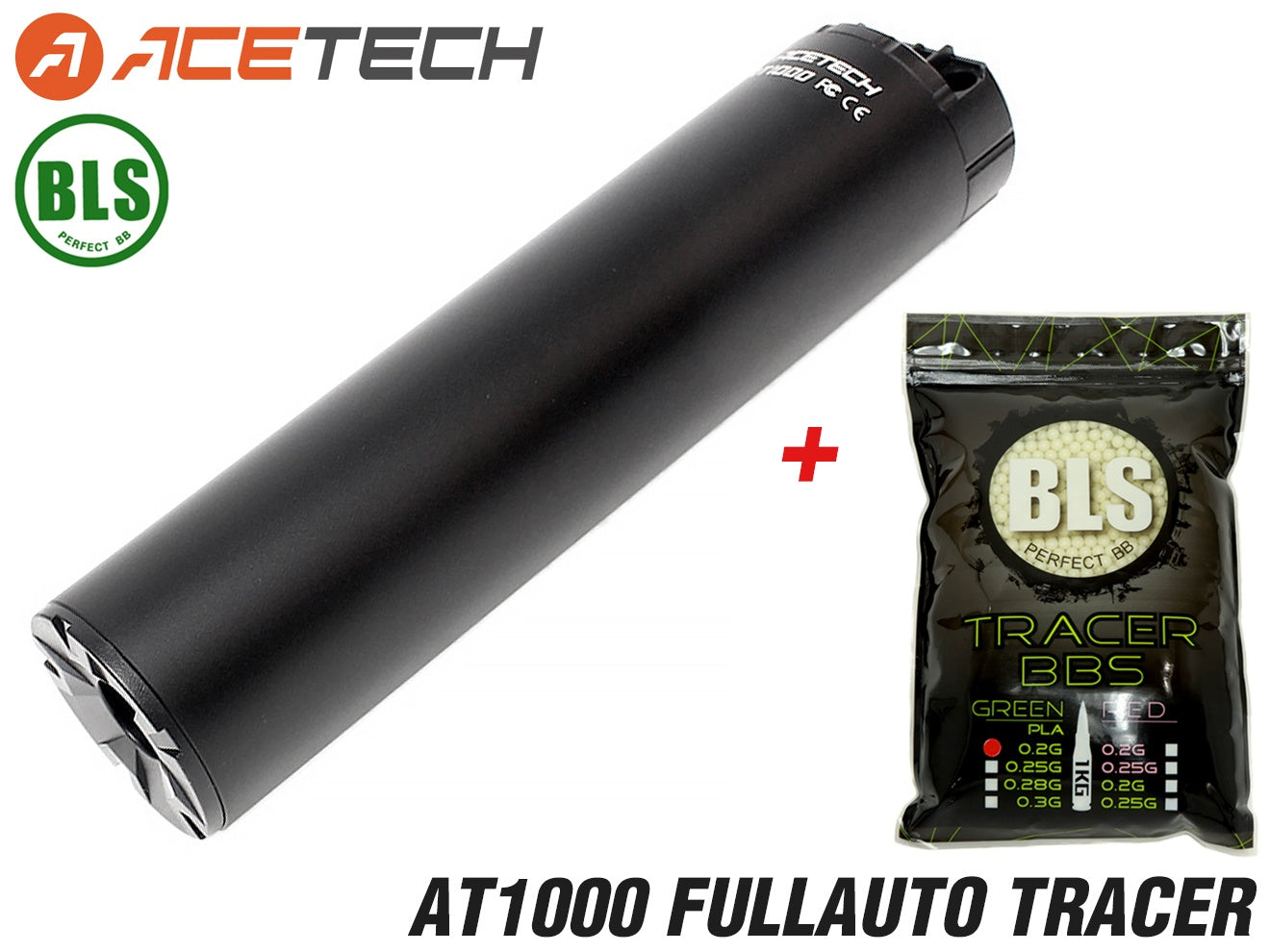 90日保証&日本語取説付 ACETECH AT1000 スーパーシャイン フルオートトレーサー [商品構成：ケース無 / ケース付＋電池 / ケース無+蓄光BB / ケース無+蓄光バイオBB / ケース付+蓄光BB / ケース付+蓄光バイオBB / ケース付 / ケース無+電池]