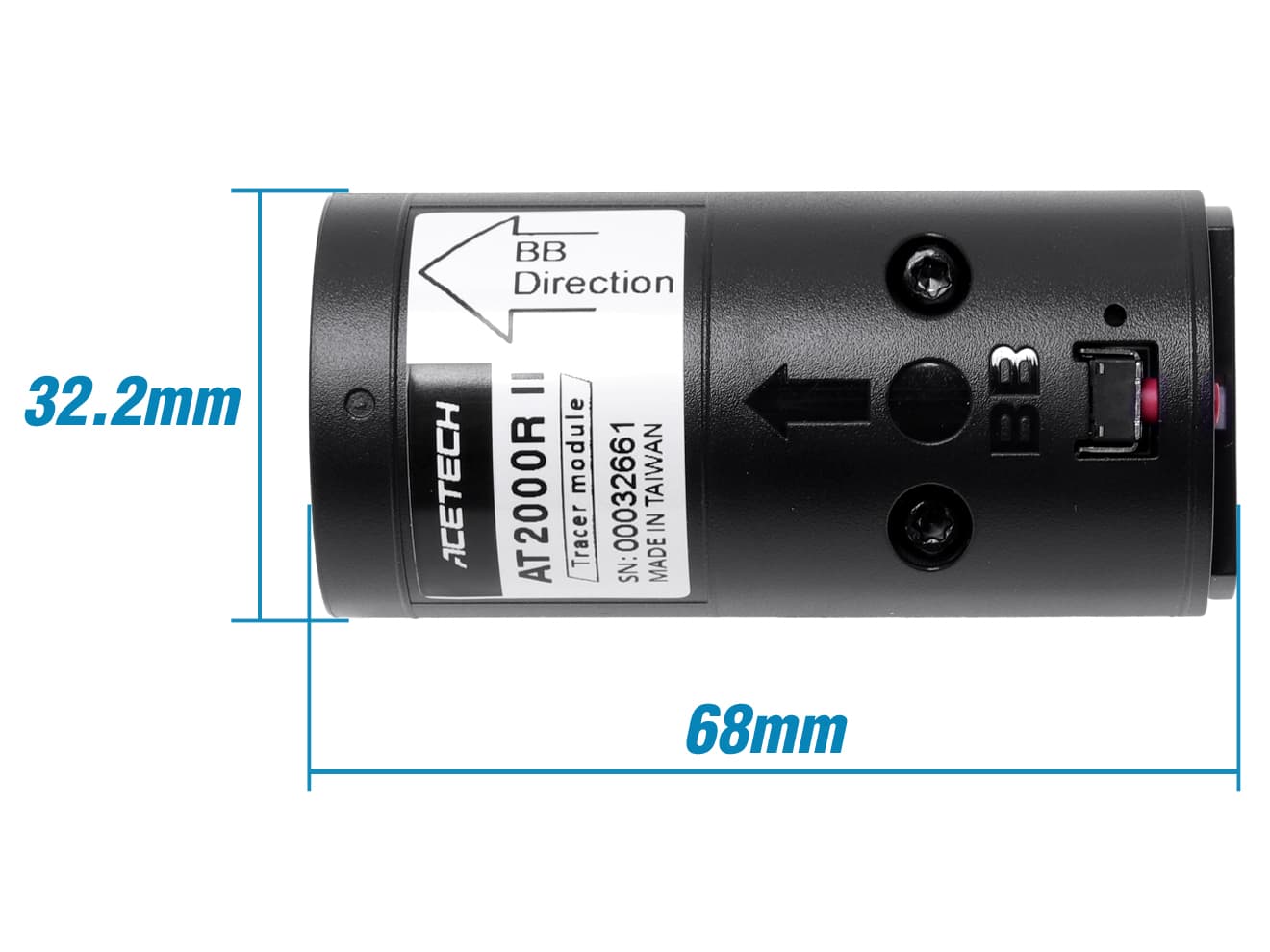 1年間保証&日本語取説付 ACETECH AT2000R スーパーシャイン フルオートトレーサー 内部ユニット [商品構成：本体のみ / 本体+蓄光BB / 本体+蓄光バイオBB]