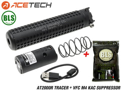 1年間保証&日本語取説付 ACETECH AT2000R スーパーシャイン フルオートトレーサー w/ VFC M4 KAC サプレッサー [商品構成：本体 / 本体+蓄光BB / 本体+蓄光バイオBB]