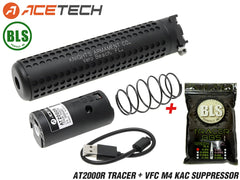 1年間保証&日本語取説付 ACETECH AT2000R スーパーシャイン フルオートトレーサー w/ VFC M4 KAC サプレッサー [商品構成：本体 / 本体+蓄光BB / 本体+蓄光バイオBB]