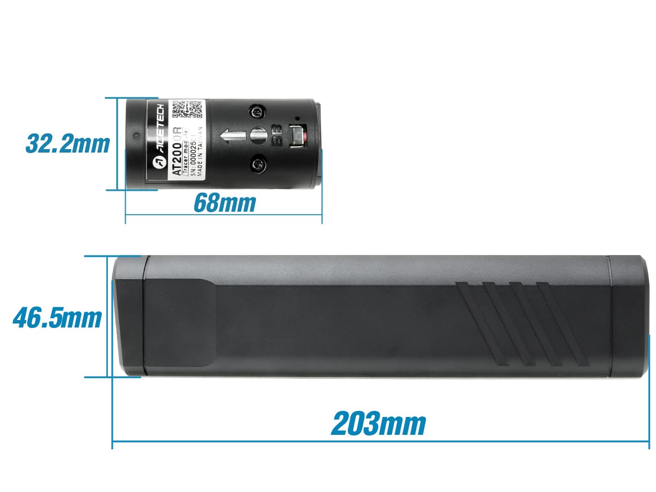 1年間保証&日本語取説付 ACETECH AT2000R フルオートトレーサー w/ KRISS VECTORタイプ サイレンサー [商品構成：本体のみ / 本体+蓄光BB / 本体+蓄光バイオBB]