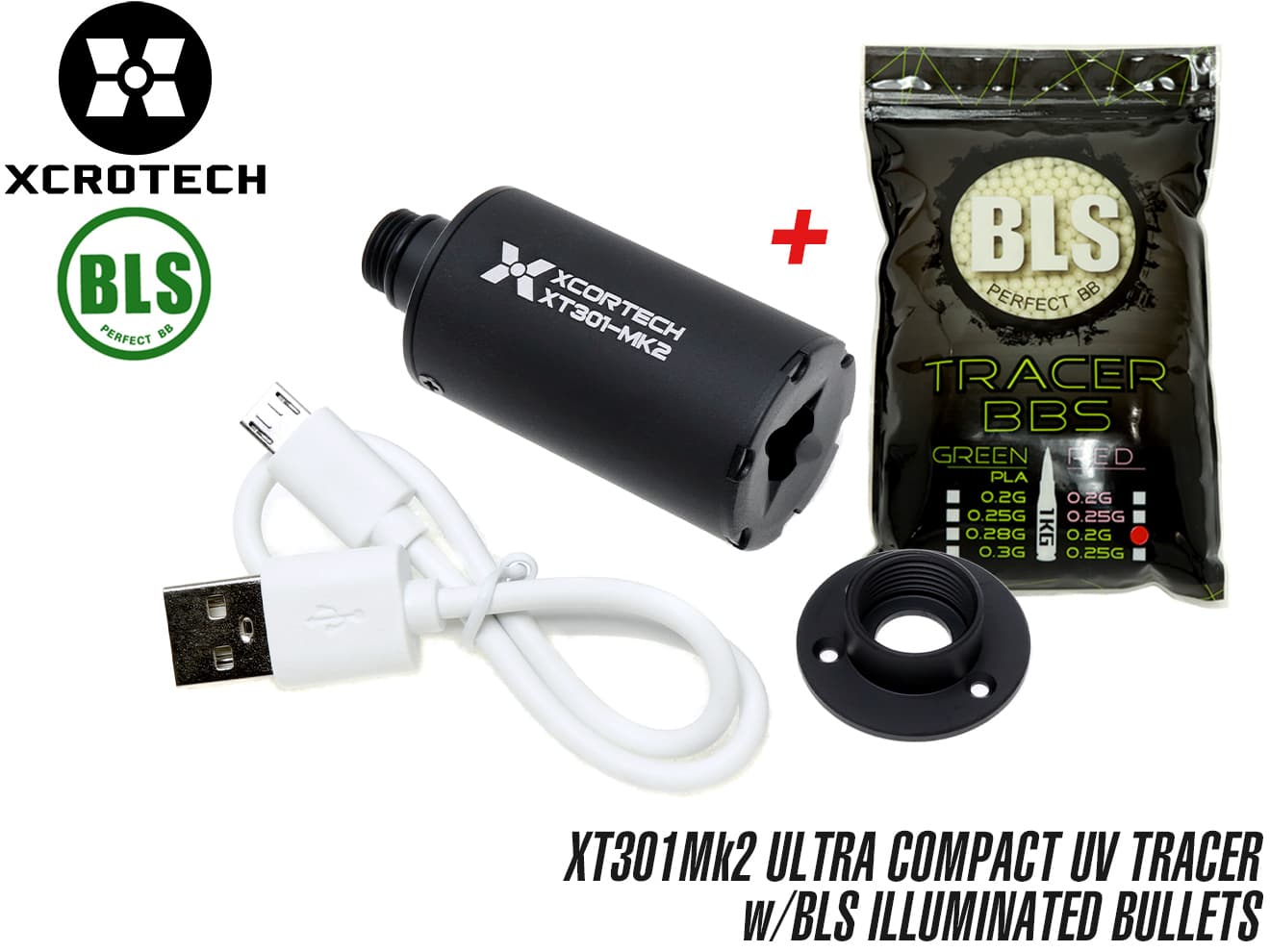 XCORTECH XT301Mk ウルトラコンパクト UVトレーサーMark2  [商品構成：本体のみ / 本体＋蓄光BB / 本体＋蓄光バイオBB]