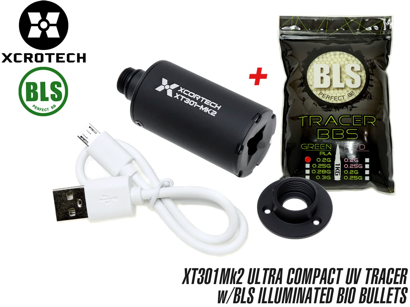 XCORTECH XT301Mk ウルトラコンパクト UVトレーサーMark2  [商品構成：本体のみ / 本体＋蓄光BB / 本体＋蓄光バイオBB]