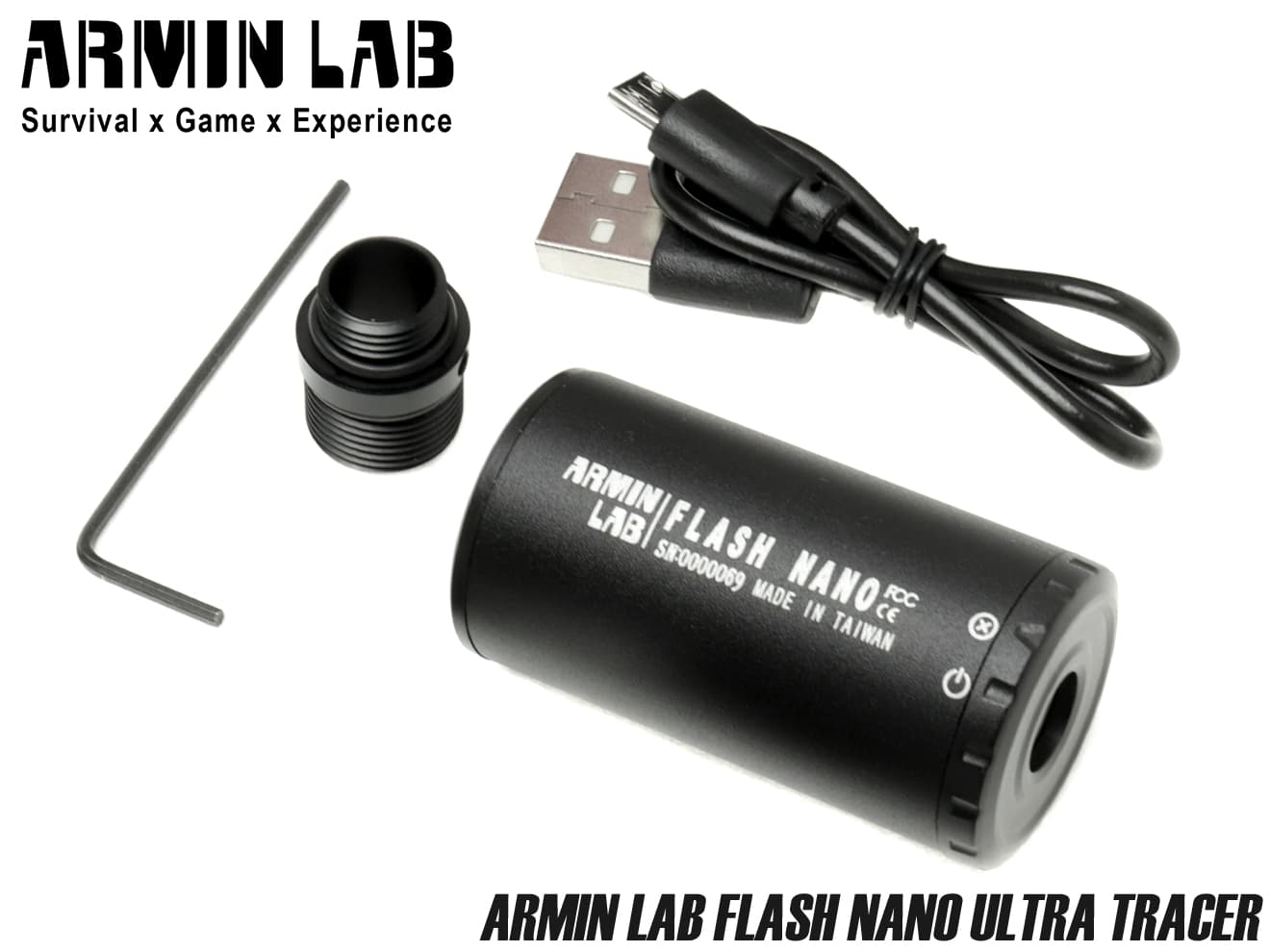 ARMIN LAB FLASH NANO UVトレーサー [商品構成：本体のみ / 本体+蓄光BB / 本体+蓄光バイオBB]