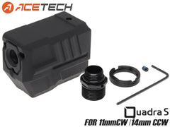 ACETECH Quadra(S) コンペンセイター型マズルフラッシュトレーサー 14mm逆ネジ対応 [マズルフラッシュ：単色 / レインボー]