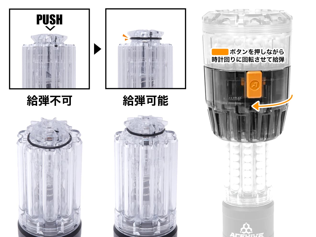 ACETECH グレネード用BBローダー SPAWNER | ミリタリーベース