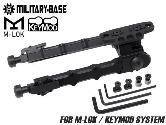MILITARY BASE SR-5タイプ アルミCNC アジャスタブルバイポッド for KEYMOD/M-LOK
